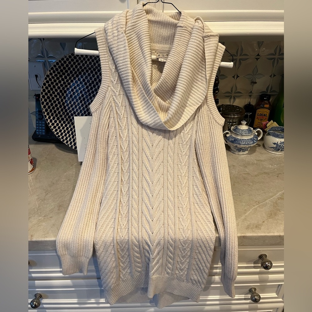 Cream Cowl Neck Sweater haute hippie